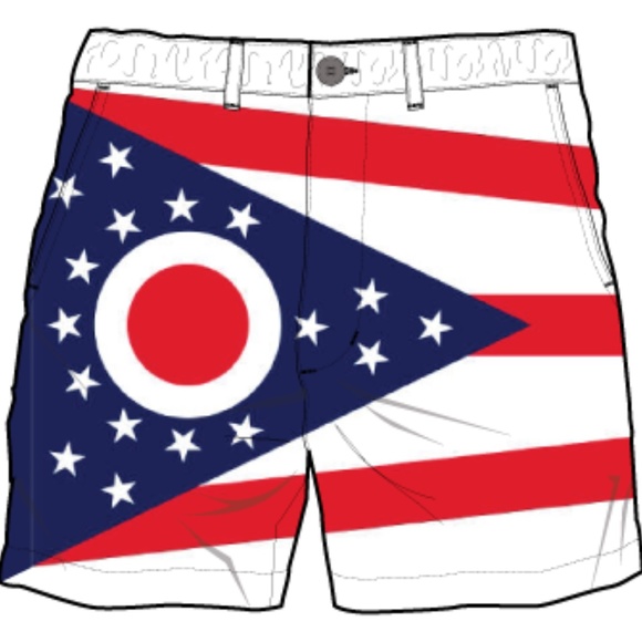 Chubbies Shorts Mens Red White America Ohio Small - Picture 2 of 8